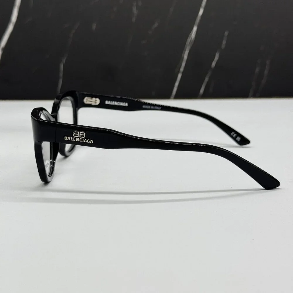 NEW BALENCIAGA BB0213O 001 CAT EYE BLACK WOMEN EYEGLASSES BALENCIAGA